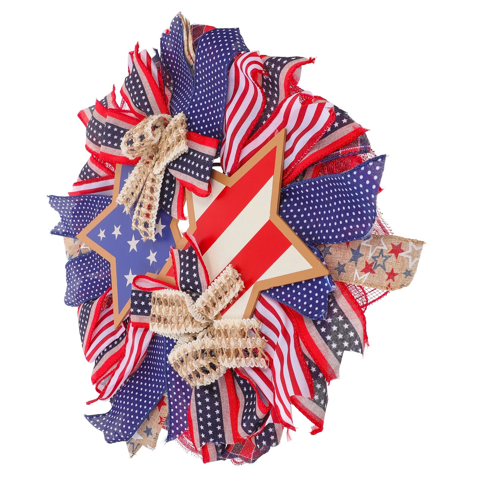 

Red Wall Wreath Patriotic 4Th Of July Decoration For Front Door Outdoor Indoor Hanging Party Supply Decorative