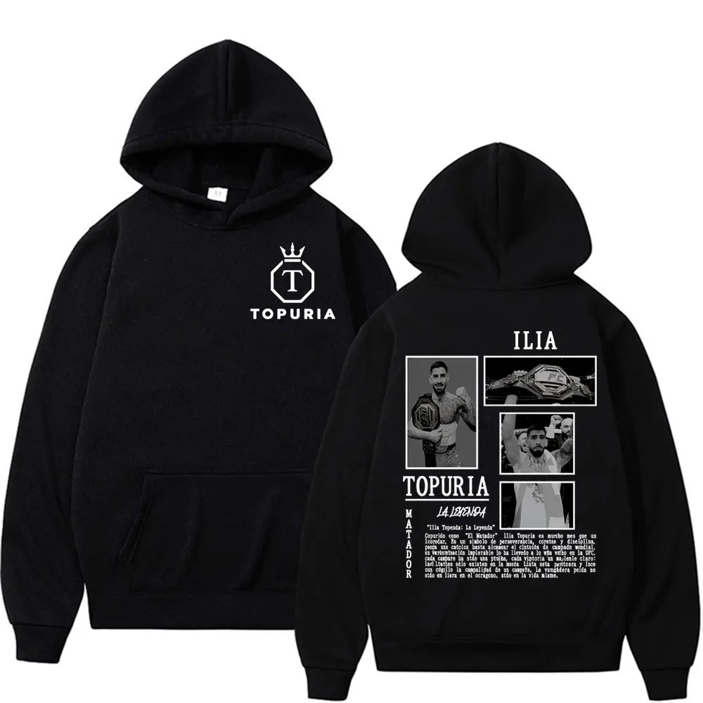 

Лимитированная серия худи El Matador Ilia Topuria: мужская одежда, свитшоты в стиле Harajuku Violence Aesthetics, повседневные оверсайз пуловеры