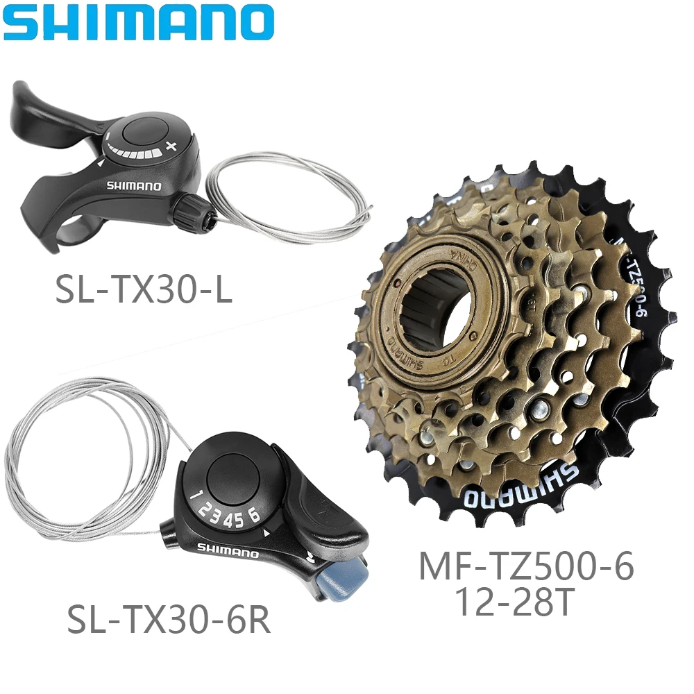 SHIMANO TX-30 3X6/7 Speed SL-TX30-6/7R Left/Right Thumb Shifter Trigger Switch MF-TZ500-6/7 12-28T Cassette For  Mountain Bike