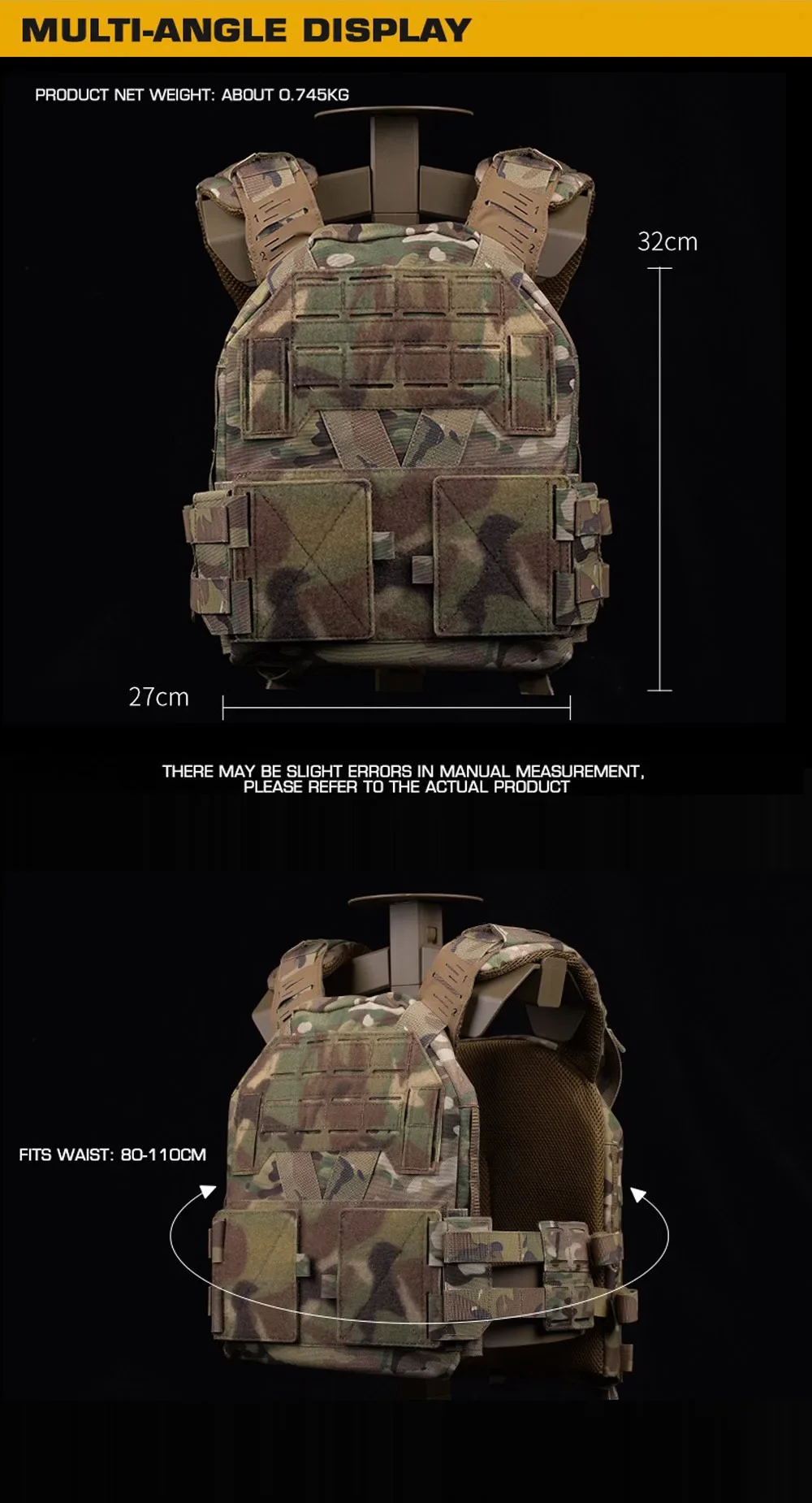 KZ Tactical Vest Plate Carrier Hunting Vest Comfort Lightweight