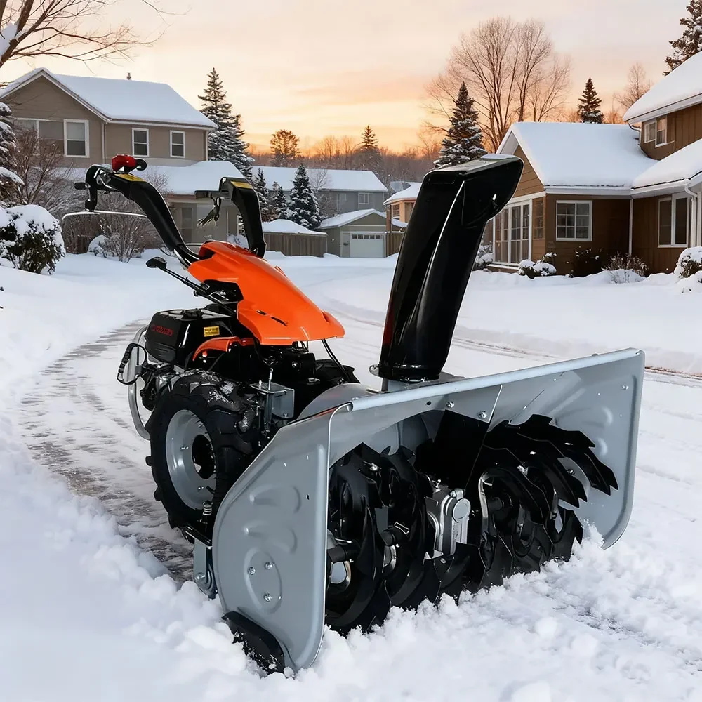 Snow Blower Sweeper Machine Powerful 4 Stroke Engine Snow Removal Equipment for Road and Yard Cleaning