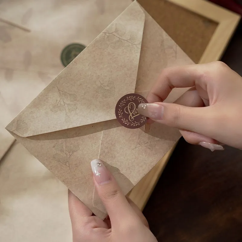 Juego de papel y sobres Vintage, papel de papelería, sellado de letras, palos de cera, sello para escuela, suministros de oficina