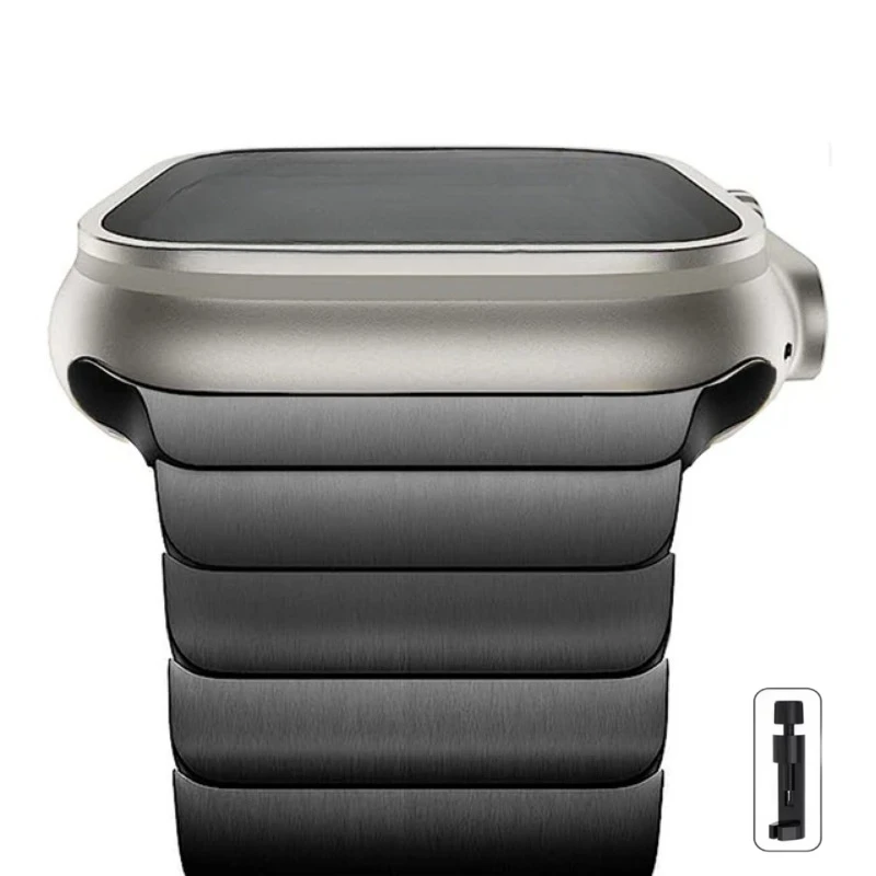 Stahl-Uhrenarmband für Apple Watch Ultra 2 49mm/10 9 8 7 46mm 42mm 45mm 41mm für IWatch Series 6 5 4 3 SE 44mm 38mm Armband