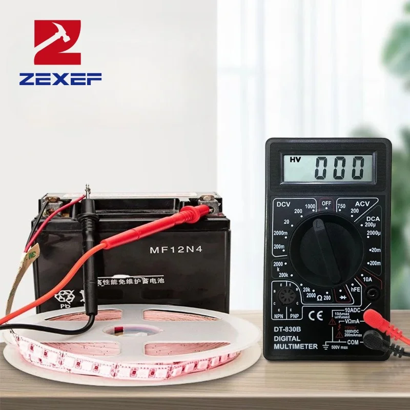 ZEXEF DT830B Digital Multimeter Hand Held Multi Voltmeter Electrical Instrument Measuring Voltage And Ammeter