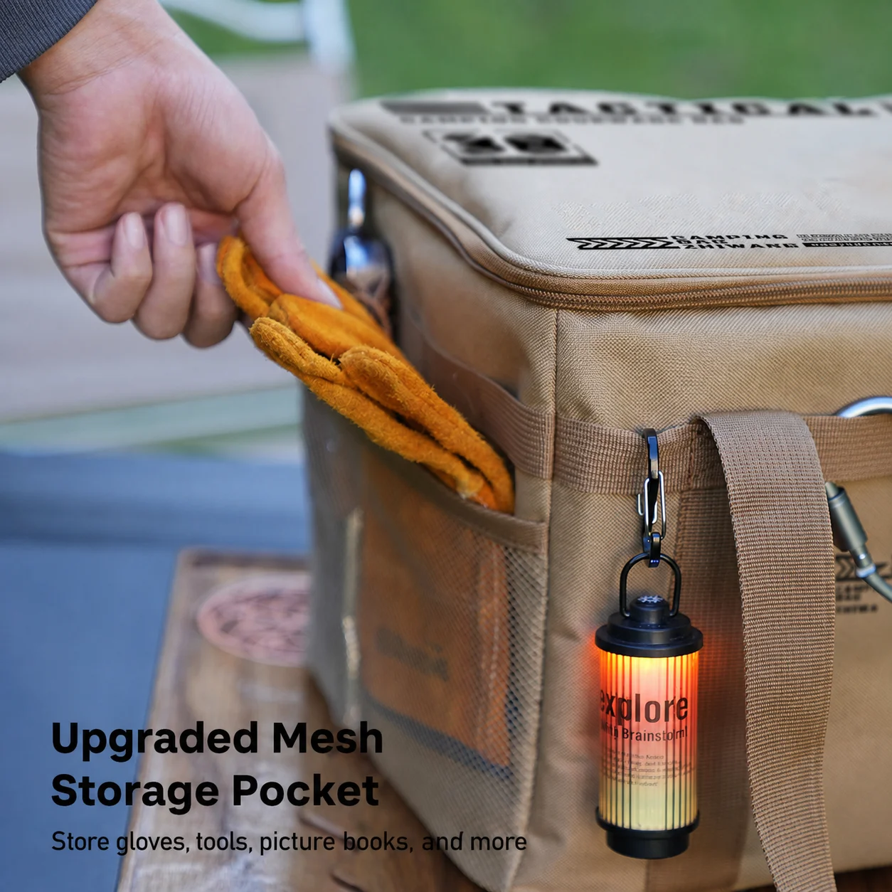 Large Capacity Storage Bag Lightweight Camp Cookware Bag Outdoor Picnic Bag Easy To Clean For Outdoor Camping Picnics Trekking