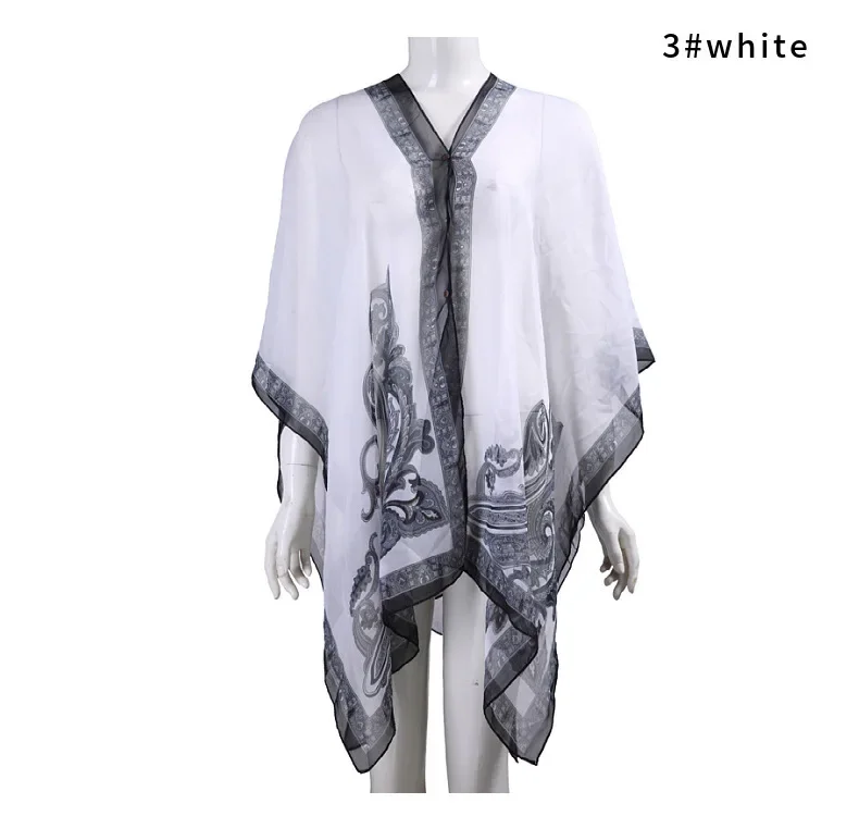 Moda damska Ponczo peleryny letnia osłona przeciwsłoneczna imitacja jedwabiu guzik szal krem do opalania szal prezent jedwabny szalik szal płaszcz