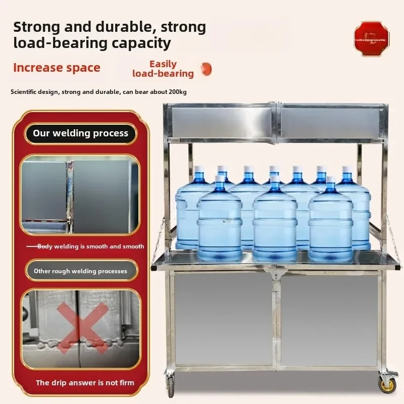 عربة كشك قابلة للطي للوجبات الخفيفة، سيارة متنقلة لتناول الطعام، سوق ليلي، كشك متنقل للطبخ من أودن #2