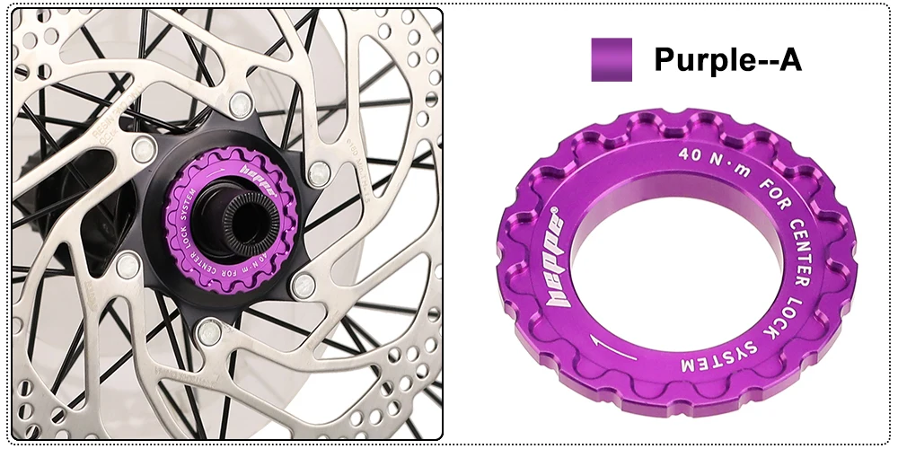HEPPE Fahrrad Center Lock Scheibenbremssicherungsring Fahrrad Center Lock Scheibenbremssicherungsring Laufradnabe Rotor-Sicherungsring 7075 Aluminiumlegierung – Detail 16