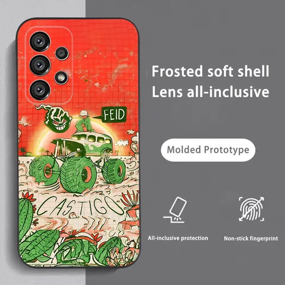 Feid Ferxxo SIXDO MOR Phone Case For Samsung S25,S24,S21,S22,S23,S30,Ultra,S20,Plus,Fe,Lite,Note,10,9,5G Black Cover