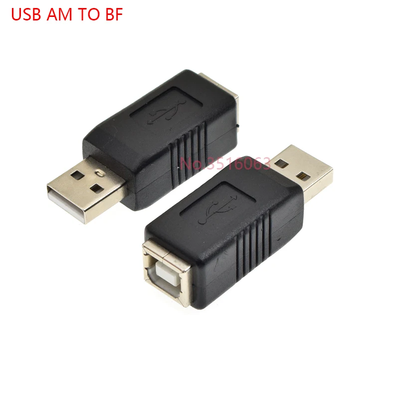 1/2/5PCS USB2.0 A Male & A Female to B Female Printer Print Converter Adapter Connector USB 2.0 Port Retail wholesale USB 2.0