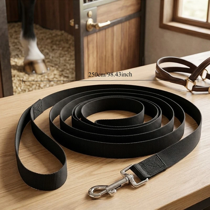Durable Nylon Horse Lead Rope Training Longe Line Strap Snap Hook Harness Halter Rein Equestrian Horse Riding Equipment