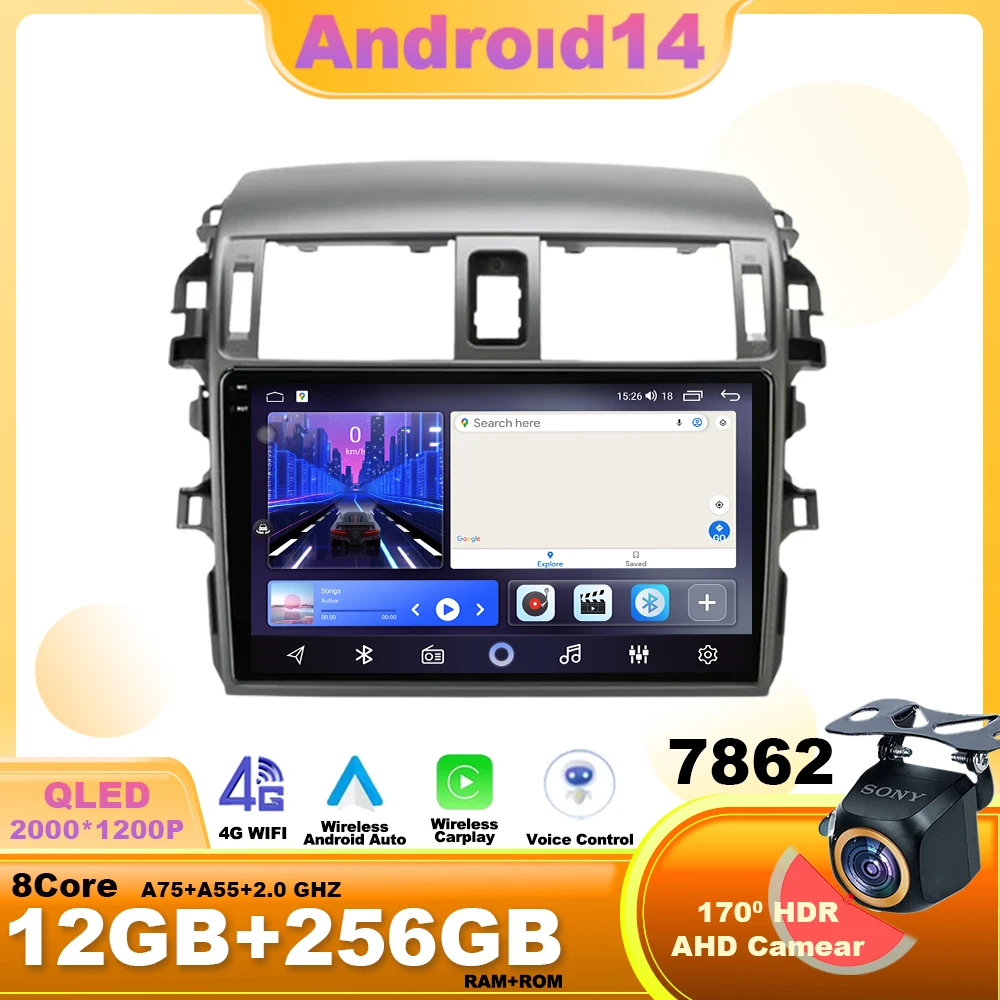 

For Toyota Corolla 10 E140 E150 2006 - 2013 Car Radio Multimedia Video Player Navigation GPS No 2Din 2 Din Dvd WIFI 4G
