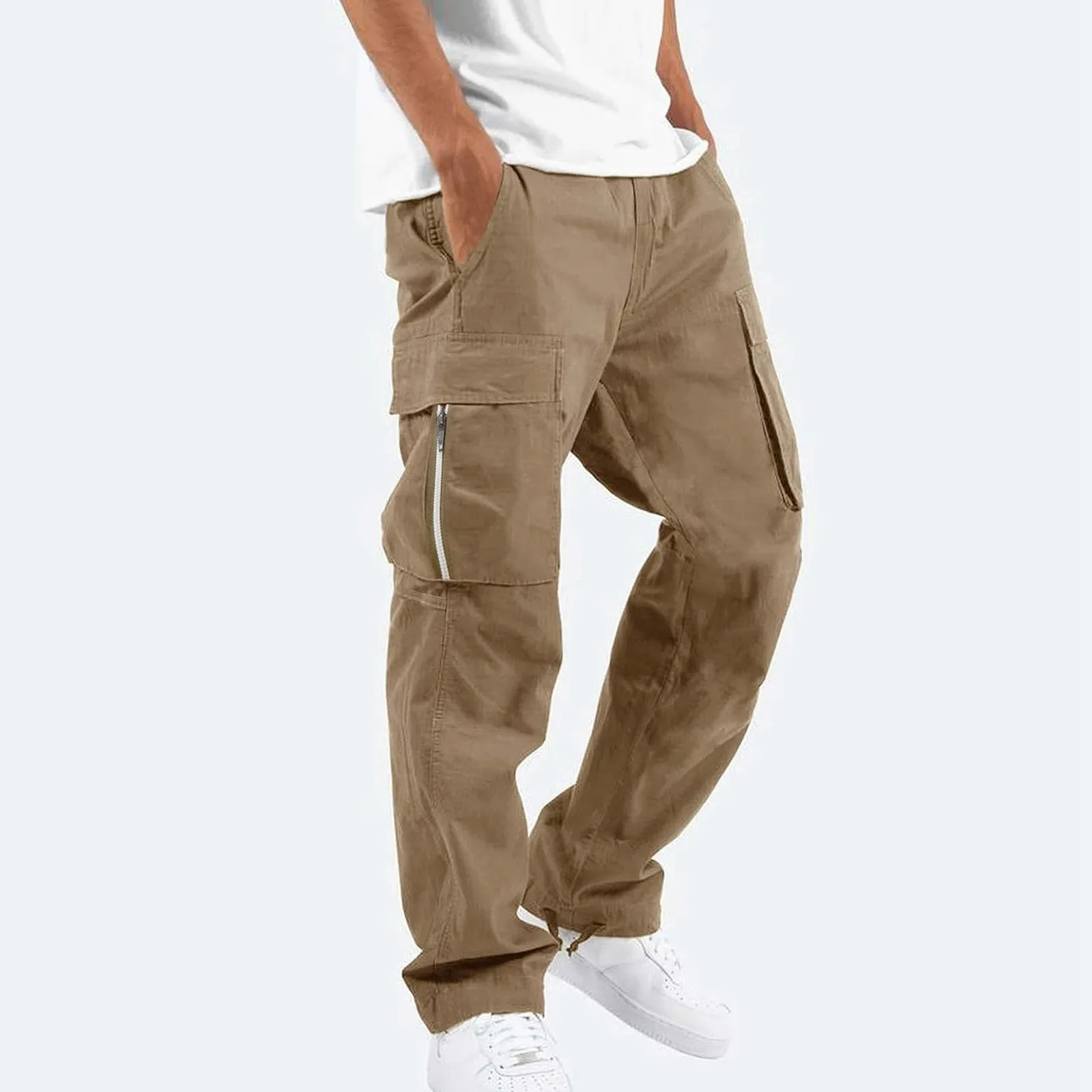 Pantalon cargo décontracté pour homme, pantalon de survêtement monochrome, surintendant de document, streetwear masculin, adt Harajuku Fashion, printemps et été