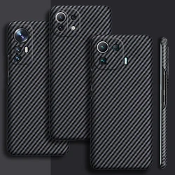 Carbon fiber Hard Case for Xiaomi Mi 12 Pro 10S 10T 11T 11 Lite Ultra Thin Lens Protection Luxury Anti-Knock Texture Phone Cover