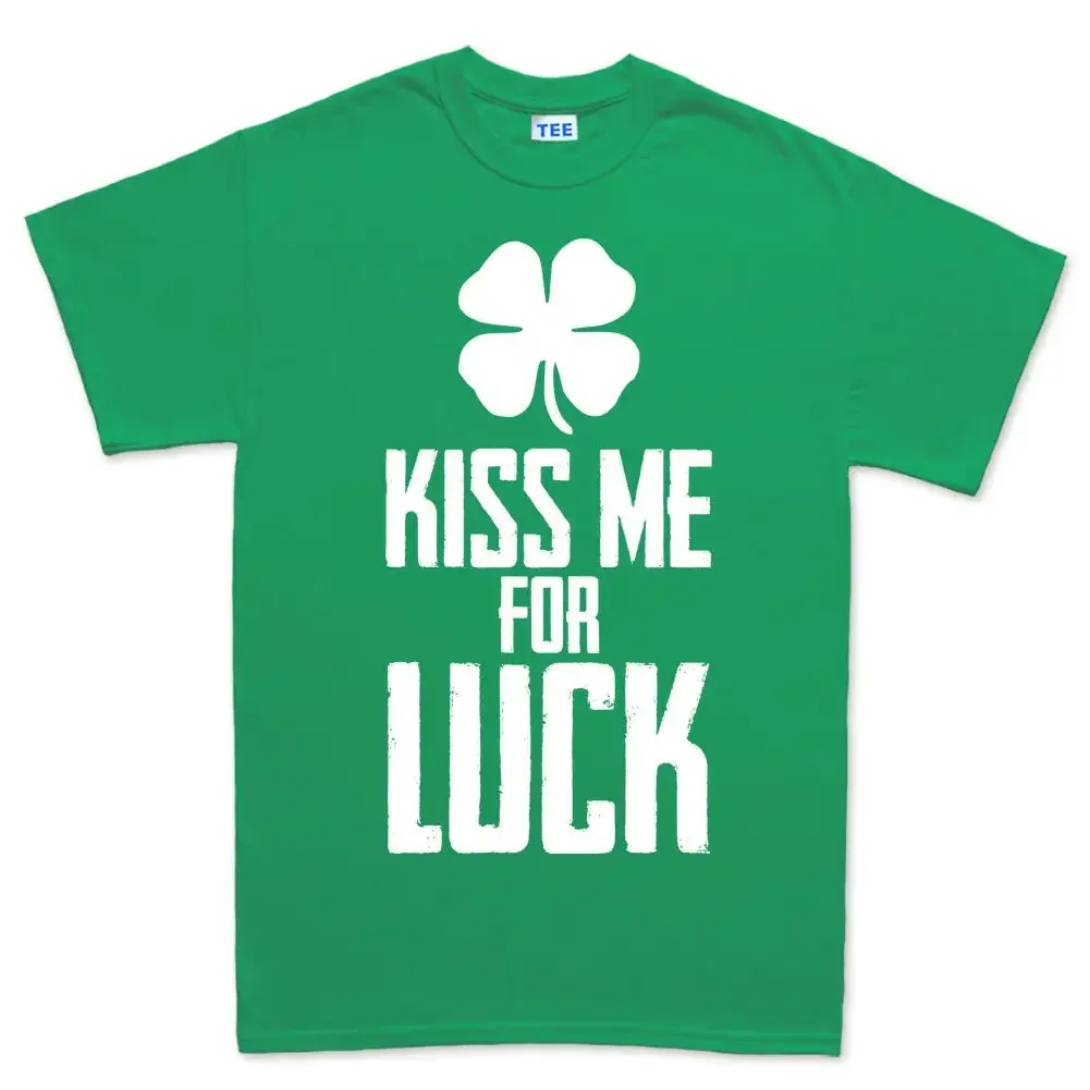 Kiss Me Irish T Shirt Lucky Shamrock Paddy Outfit Hot Saint Patrick St S Day Four Leaf Celebrate