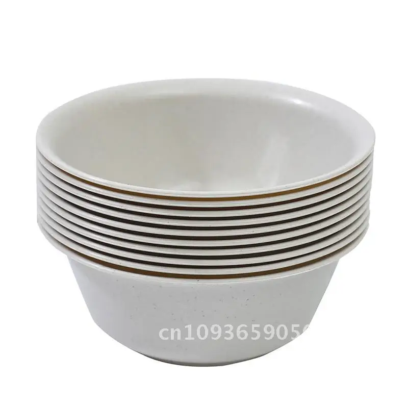 أدوات مائدة للاستعمال مرة واحدة في الهواء الطلق، للسفر والنزهات والتخييم والحفلات، مجموعة أطباق قشر الأرز عالية القيمة لعدة أشخاص #4