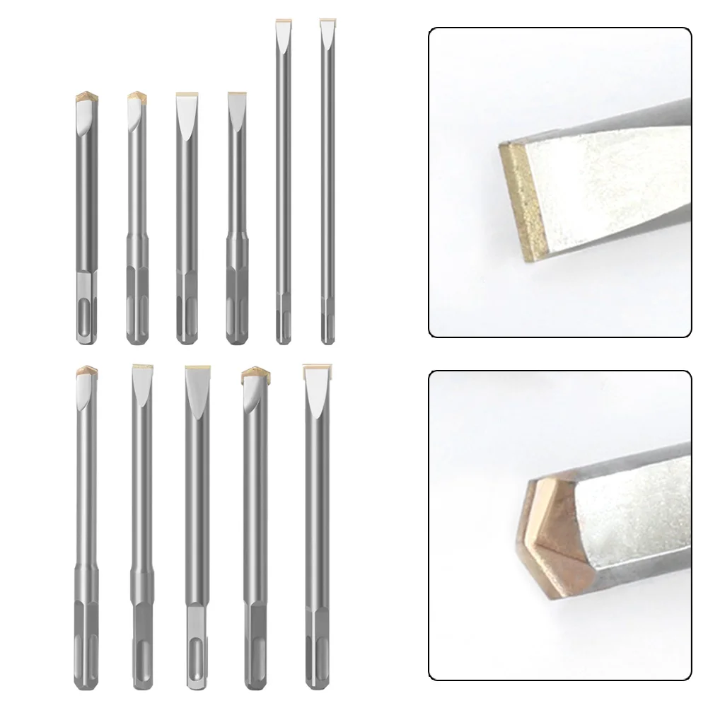 1pc Pointed Chisel/flat Chisel For Excavation Operations Drilling Walls Cement Walls Concrete Stone Power Tools Spare Parts