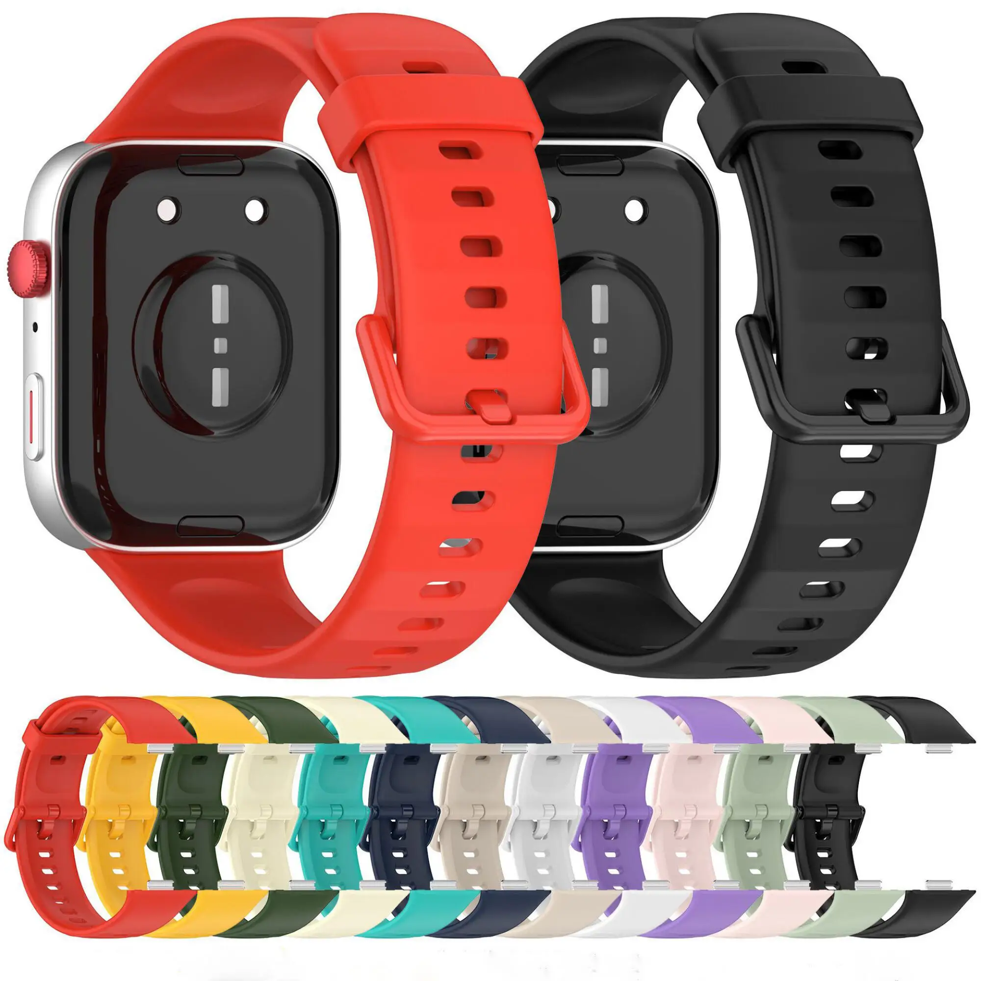 Silicone Strap Suitable for Huawei Fit 3 Watch Strap Smart Watch Accessory Replacement Color Buckle Wristband