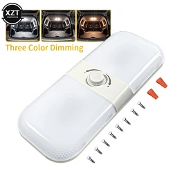 Highlight Variable Light with Three Colors RV LED Ceiling Lamp Electrodeless Dimming Cab Reading Light 12-24V Compartment Light