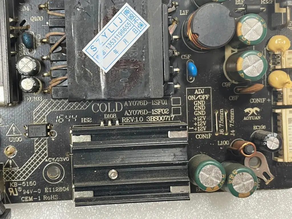 Hkc-t1k1g امدادات الطاقة مجلس AY076D-1SF02 AY076D-1SF01