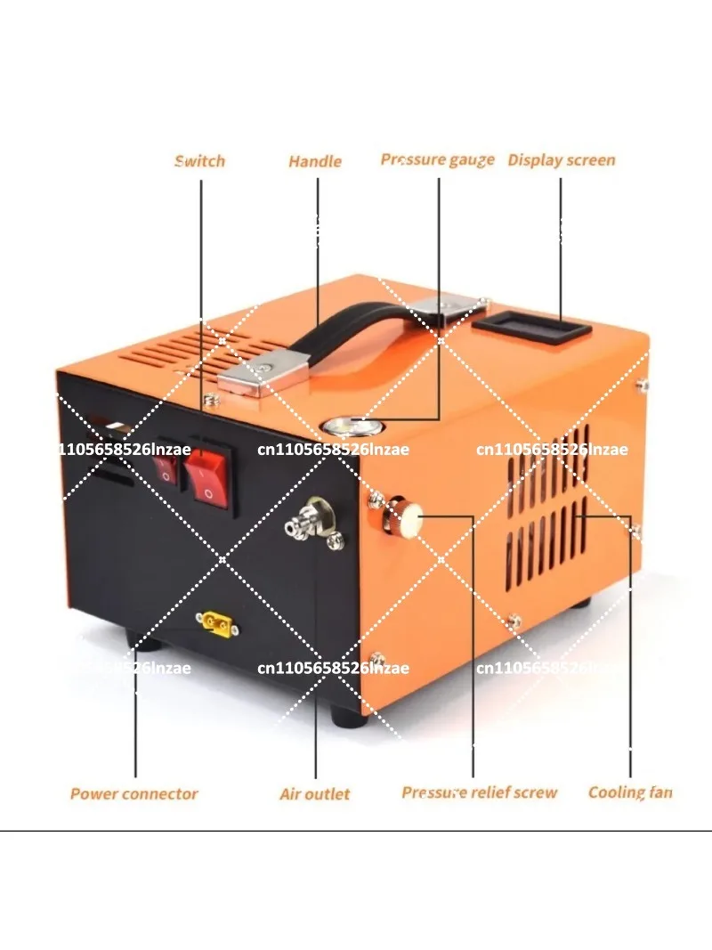 12V High-Pressure Air Pump 30MPa Inflator 4500PSI Air Compressor for Tires