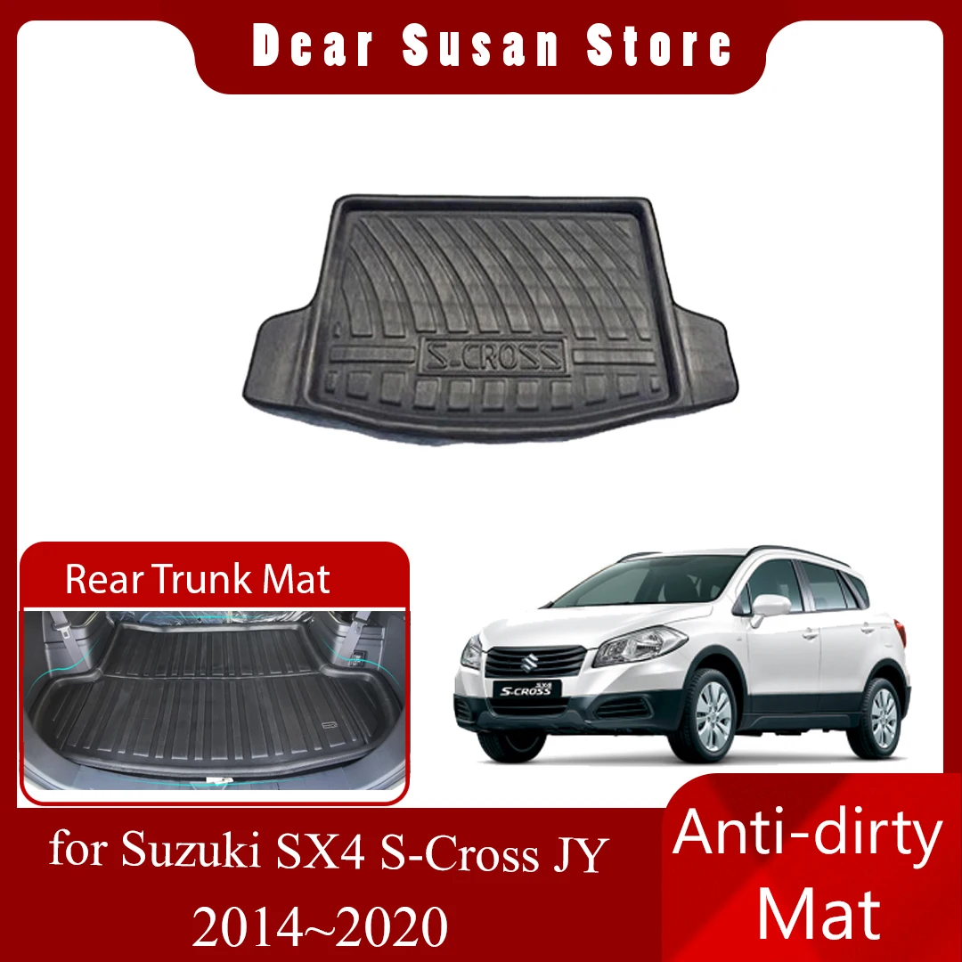 

Car Rear Trunk Mat for Suzuki SX4 S-Cross JY Crossover 2014~2020 Rug Luggage Cover Tray Panel Pad Space Liner Custom Accessories