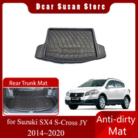 Car Rear Trunk Mat for Suzuki SX4 S-Cross JY Crossover 2014~2020 Rug Luggage Cover Tray Panel Pad Space Liner Custom Accessories