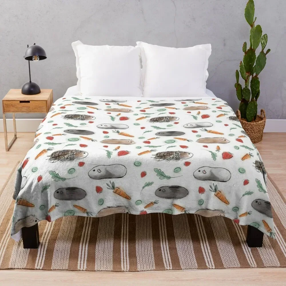 

Guinea Pig Squad Throw Blanket Plush Fuzzy Cozy Blanket for Couch Sofa