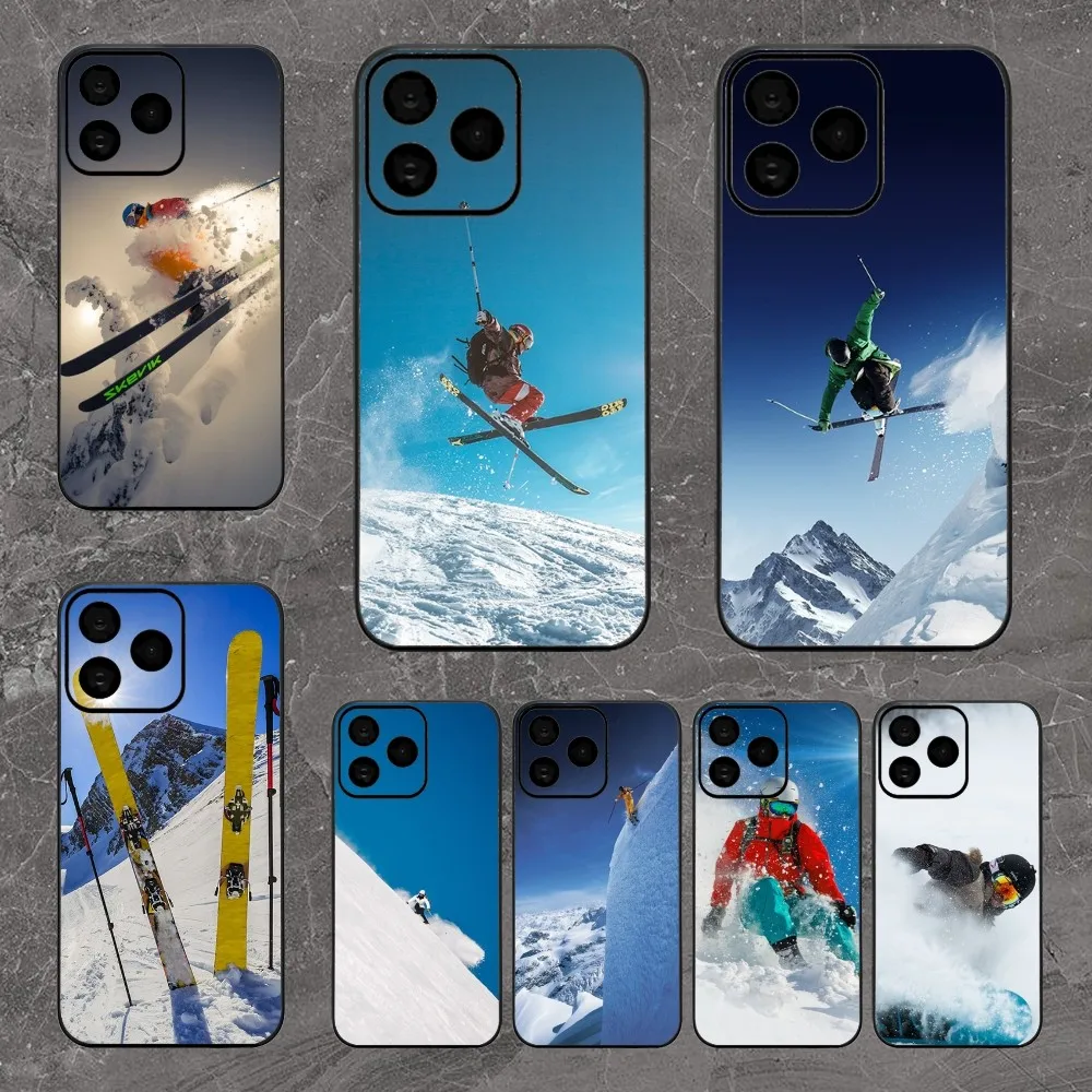 Skiing Snow Snowboard Skis Phone Case For iPhone 8 15 Plus 11 12 13 Pro Max 14 14 15Pro Max