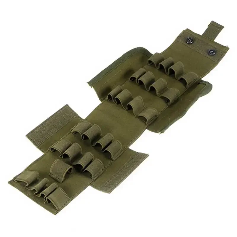 Tactical 25 Round Ammo Shell Pouch 12 Gauge Molle Waist Bag Airsoft Gun Bullet Holder Rifle Cartridge Pouch Hunting Accessories