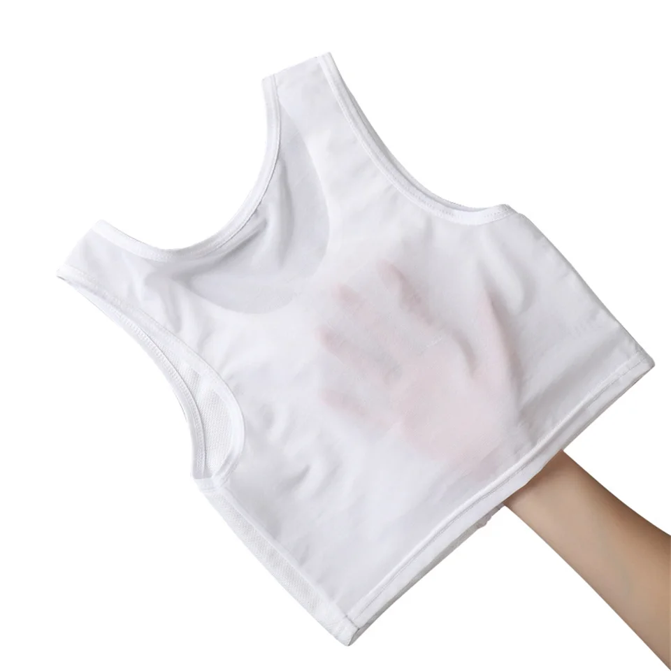 Becirzet Damen Atmungsaktiver Brustbinder, Atmungsaktive Drahtlose Brustbandage, Dünne Kurze Unterwäsche-Weste – Detail 11