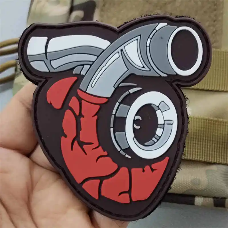 Parche táctico PVC turbina con velcro para chaleco y mochila militar - imagen 4