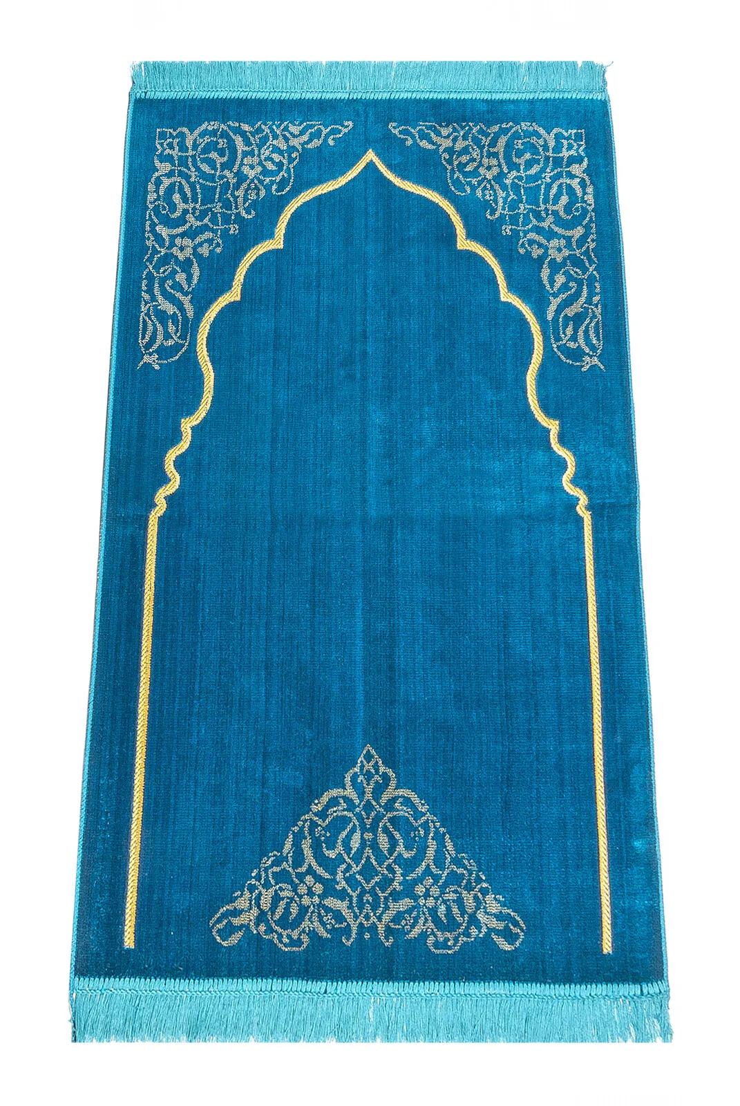 

Dodya Velvet Prayer Rug Blue Sheet of Muslim Islamic Prayer Mat Holy Quraan Islamic Mats