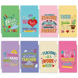 16Pcs Best Teacher Convenience Book Set,Multi Pencil Flower Heart Printed Sticky Book Favor Gift for Anniversary teen's Day