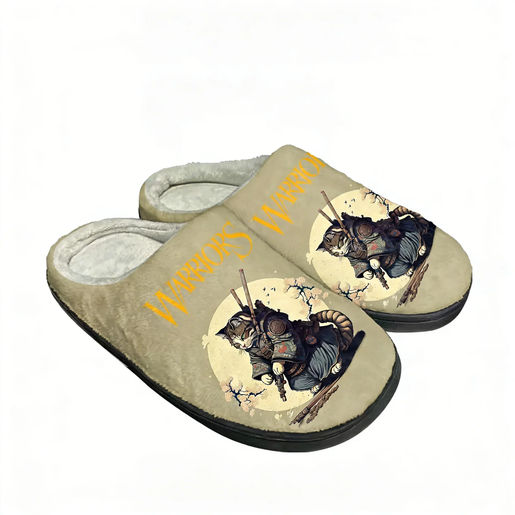 Cat Warrior Cotton Shoes Family Slippers Mens Womens Teenagers High Quality Casual Plush Bedroom Warm Shoe Customized Slipper