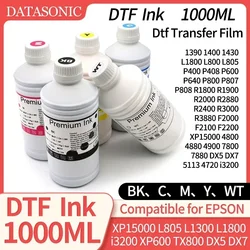 1000ML DTF Ink Compatible For EPSON xp15000 DTF Ink Dtf Transfer Film L800 L1800 F2000 5113 4720 i3200 4880 7880 4800 PET Film