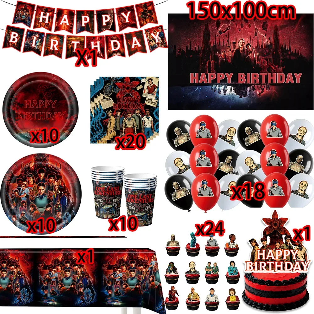 HOT Birthday Party Decorations Balloon Sets Disposable Party Plates Tablecloths Kids Birthday Gifts Baby Showers