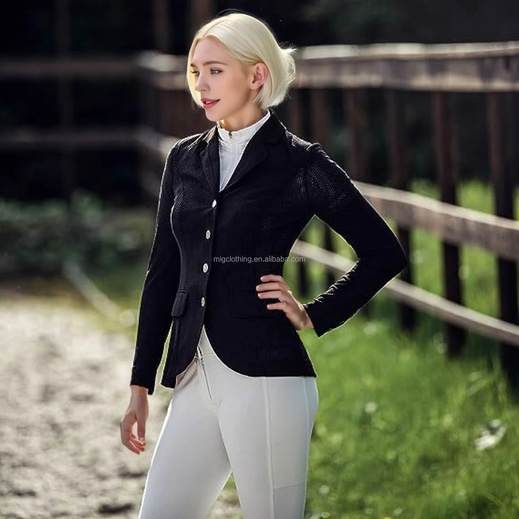 Women's Durable Mesh Show Jacket For Horse Riding Equestrian Competition Clothing
