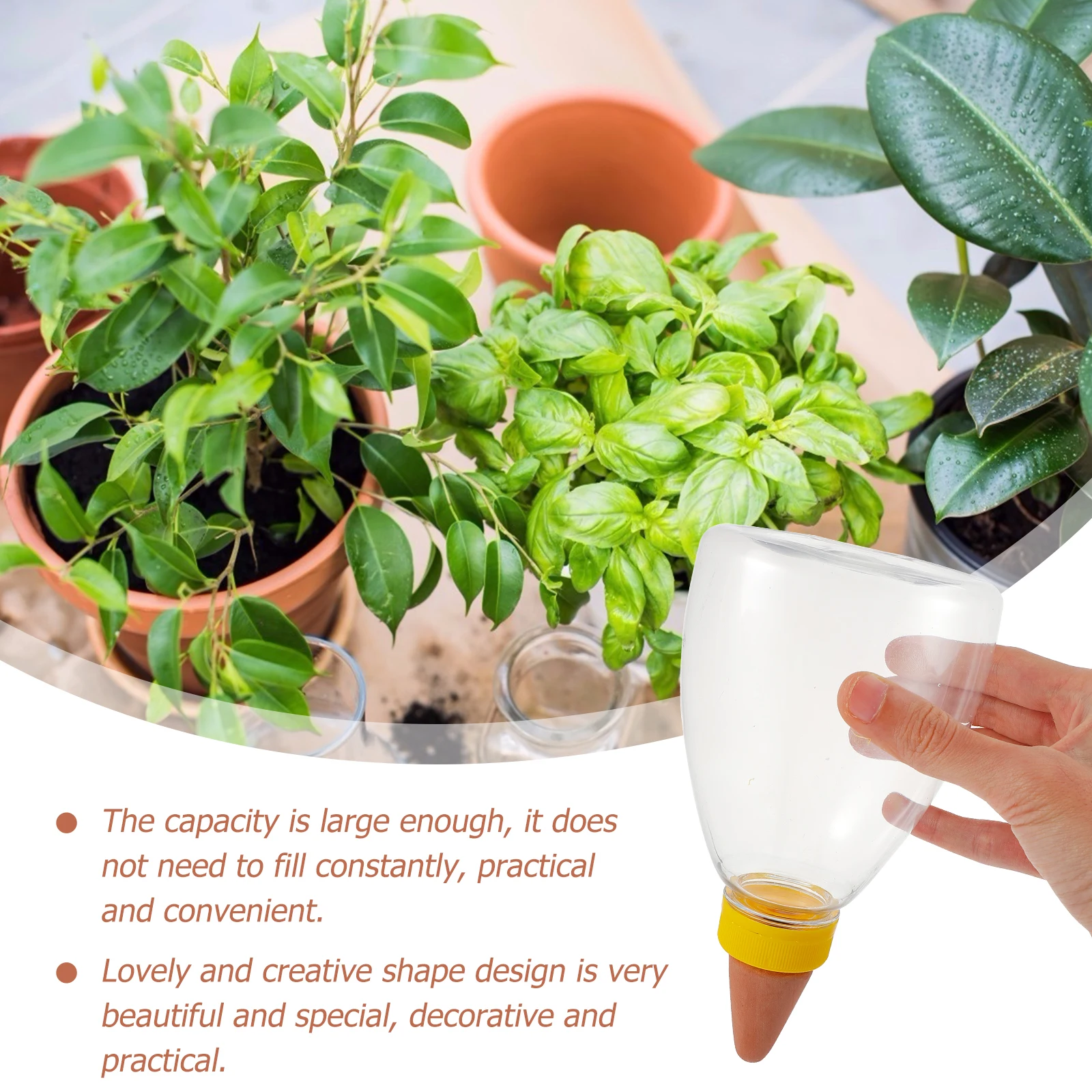 

Self Watering Stake for Indoor Plants Drip Irrigator Slow Release Plastic Ceramic Design Automatic Gardening Accessories Plant