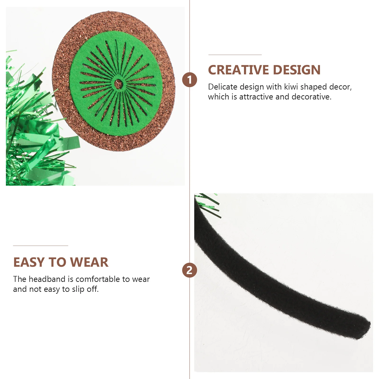 

2Pcs Hair Hoop Creative Party Performance Hairwear Headband Festival Hair Accessory Chic Hairwear Party Headband