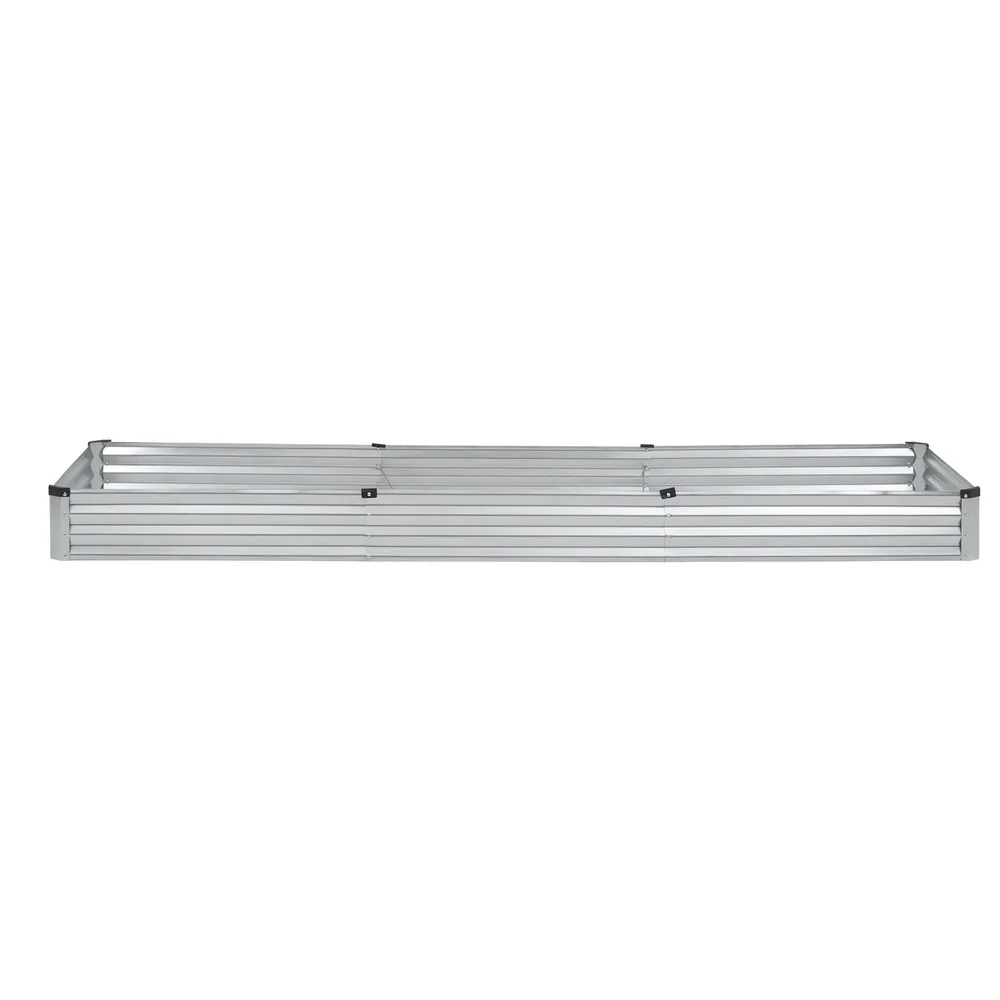 

Galvanized Metal Raised Garden Bed 12x4x1ft Durable Planter Box Rust Resistant Easy Assembly Spacious Outdoor Planting Box