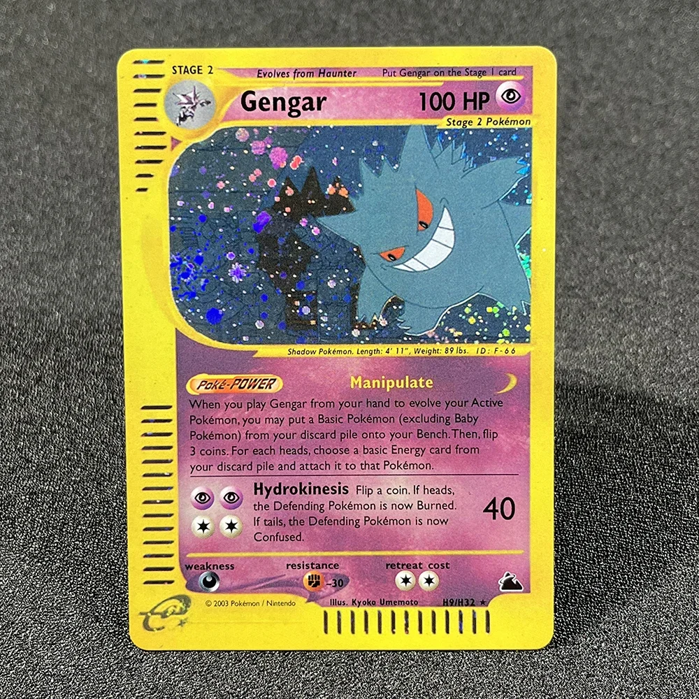 Cartes Flash Pokémon PROXY, carte électronique, Skyridge, Charizard, Umbreon, pouvez-vous arados, Gengar, Ho-Chaînes, feuille de Golem, cartes