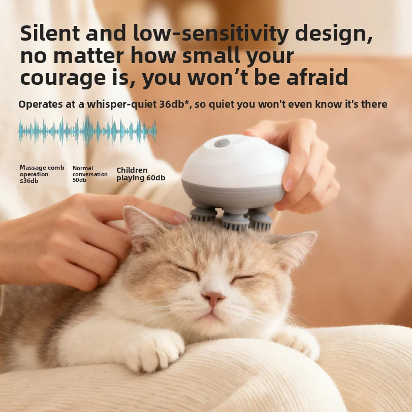 

Cat Head Massager Waterproof Automatic Massage Artifact In Stock Wholesale Electric Smart Massage Cat Toy