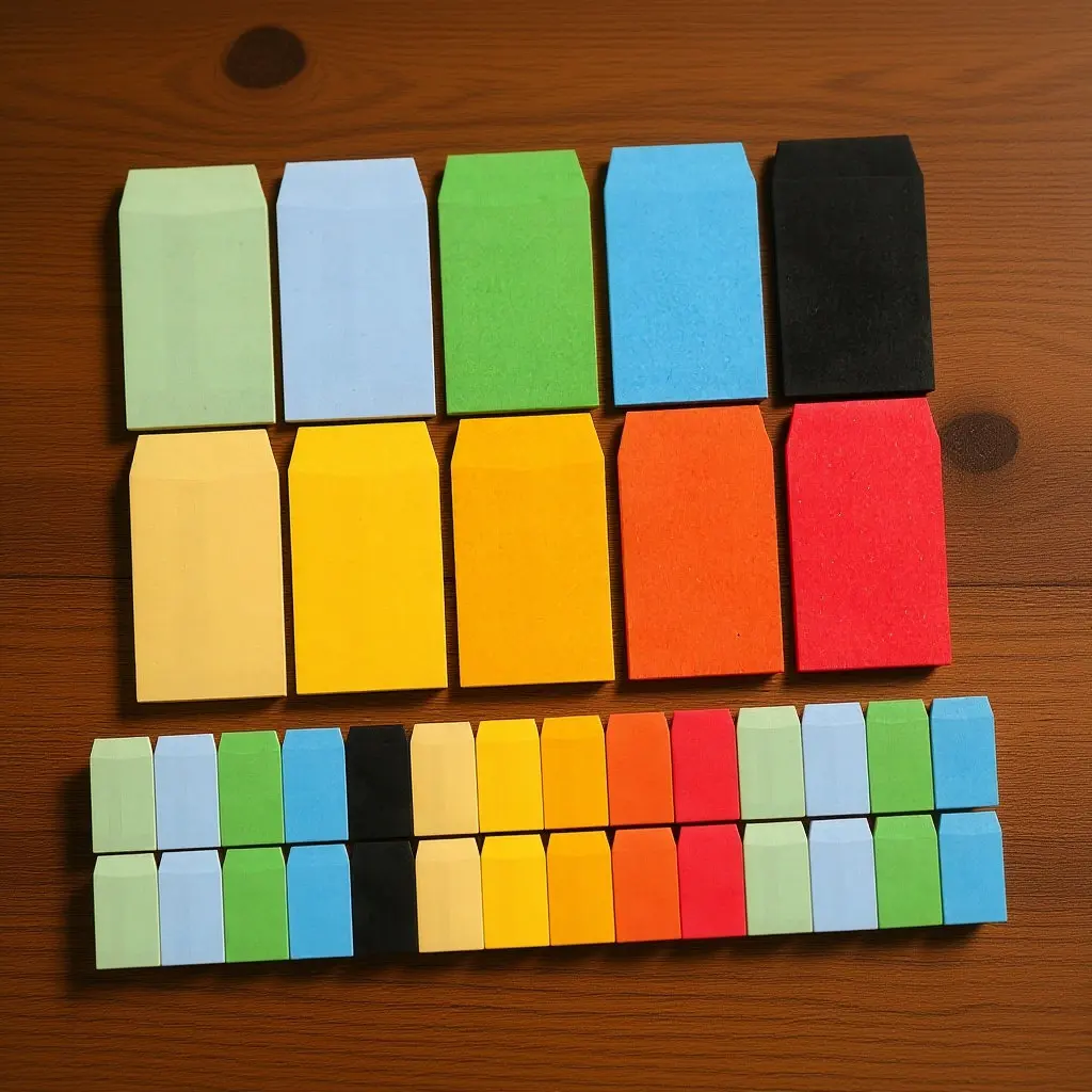 

50pcs Colored Small Envelopes Blank Paper Envelopes For Cash Coin Storage Budgeting Stationery Gift Money Saving Invitation