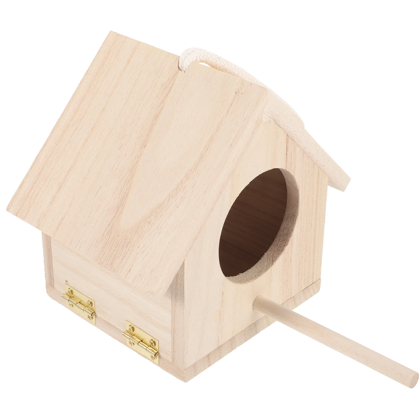 

Wooden Bird Nest Box For Small Birds Breeding Weatherproof Parrot Sleeping House Natural Nesting Shelter For Finches