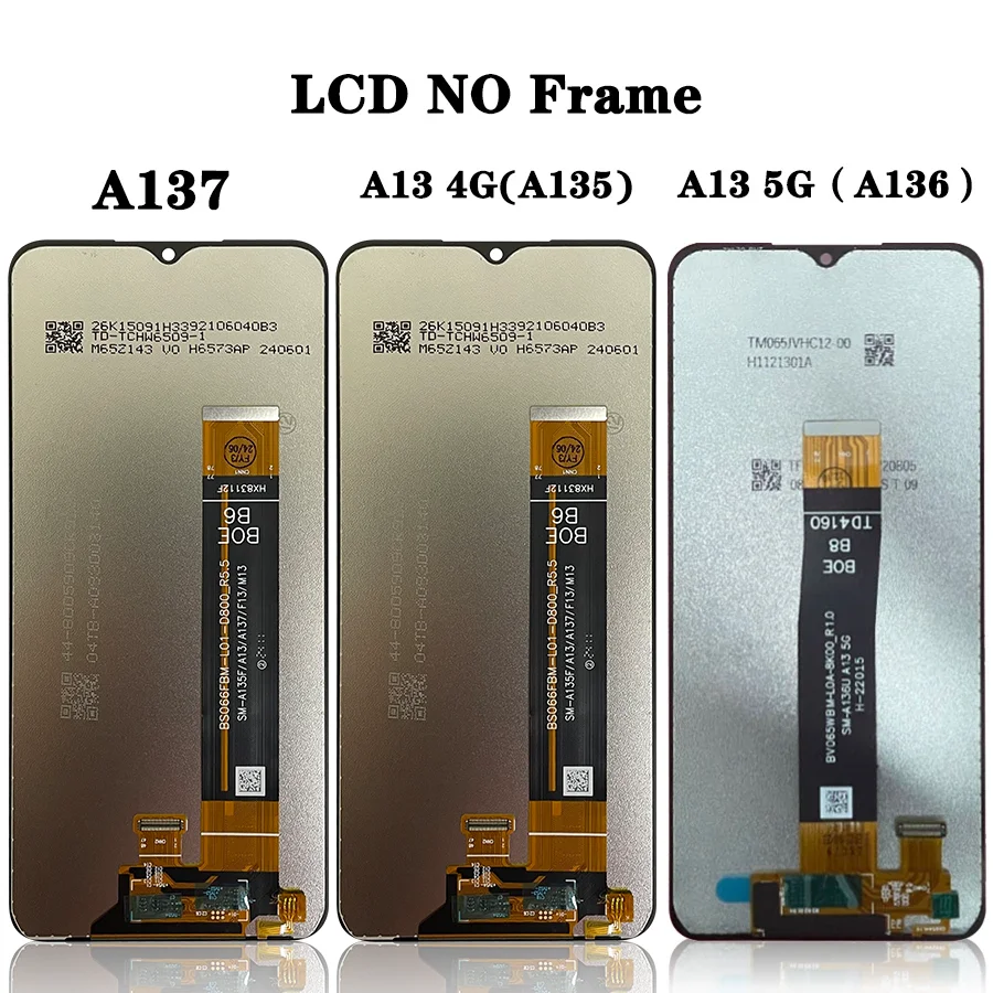 High Quality For Samsung A13 LCD Display Screen Touch Panel Digitizer Replacement Parts For Samsung A135F A136U A137F LCD
