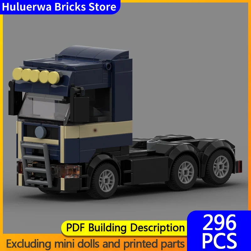 

Модель городской автомобиль MOC, строительные кирпичи, европейский стиль, полугрузовик, модульная технология, детские праздничные подарки, сборный игрушечный костюм