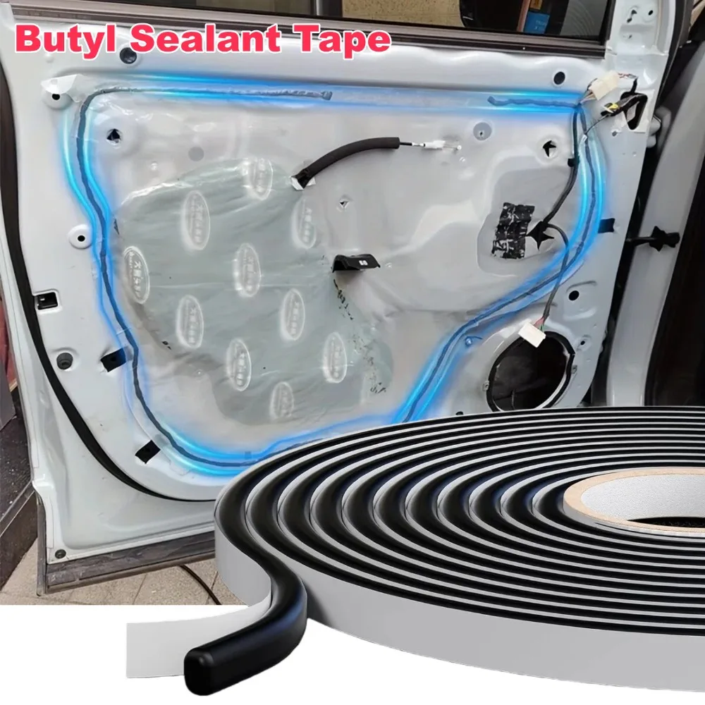 

Butyl Sealant Tape Snake Gum Rubber Sealant for Installing Car Windows Doors Windshield Headlight Waterproof Tapes Soft Strip
