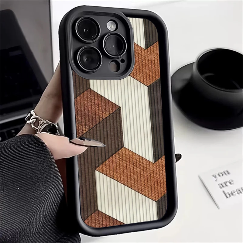 

Vintage Wood Grain Pattern Phone Case for iphone 16 Pro Max 14 13 12 11 15 Pro 16Plus XS Max XR 7 8 Plus Soft TPU Silicone Cover