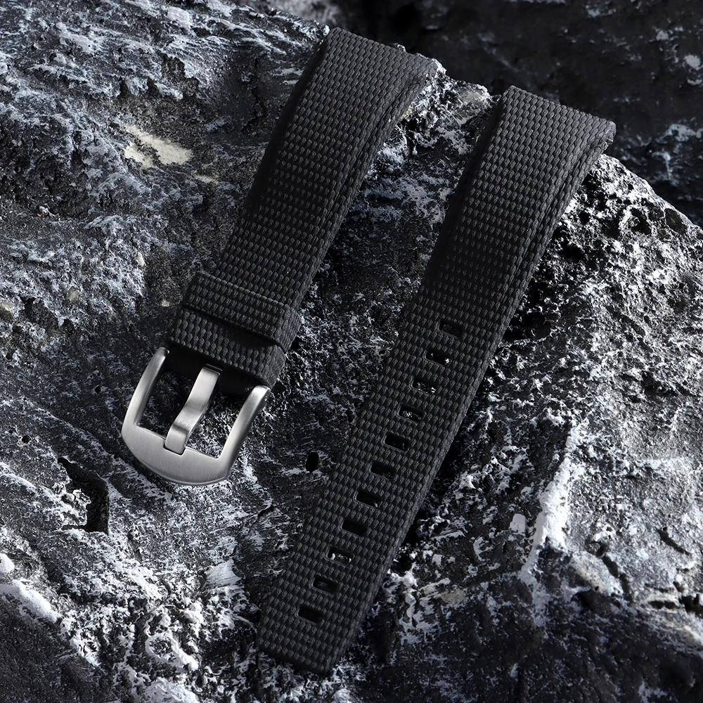 Neues Gebogenes FKM-Gummi-Uhrenarmband mit Schnellverschluss für Omega, Rolex, Seiko, Longines Herrenuhren 20mm 21mm 22mm